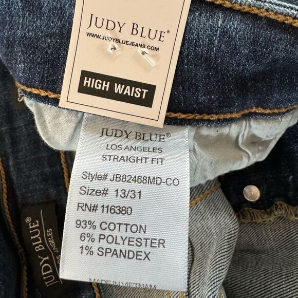 Judy Blue High Waist Hidden Button Fly Straight Leg - Picture 6 of 7